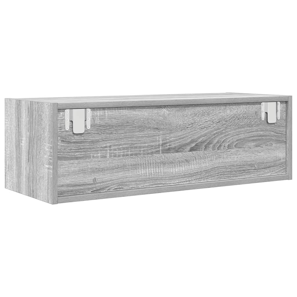 Móvel de TV 80x31x25,5 cm derivados de madeira sonoma cinzento