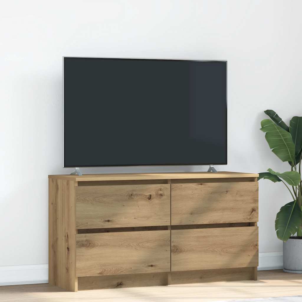 Móvel de TV 100x35x54cm derivados de madeira carvalho artisiano