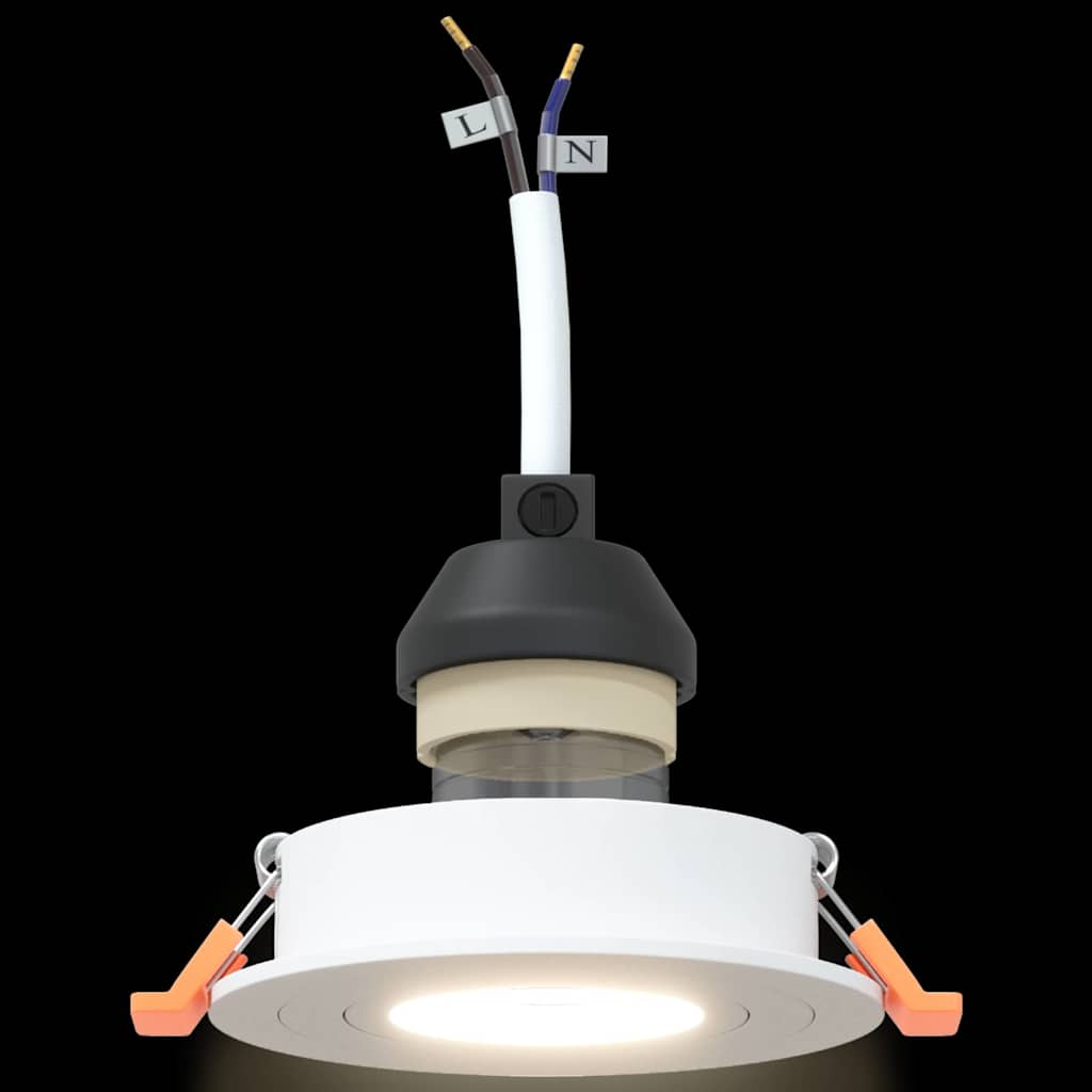 Spotlights com holofotes 6 pcs Branco 9 x 9 x cm Alumínio