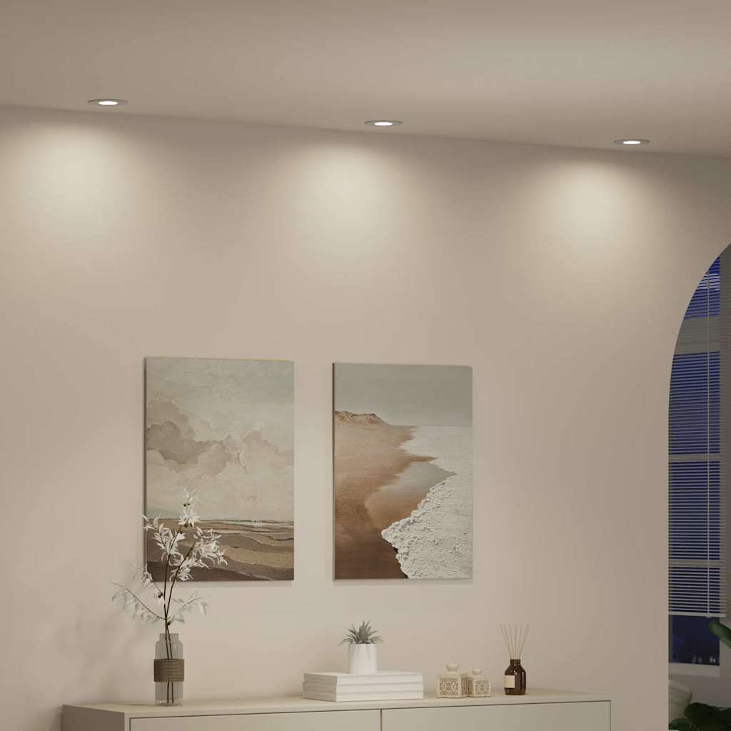Spotlights com holofotes 12 pcs Branco 9 x 9 x cm Alumínio