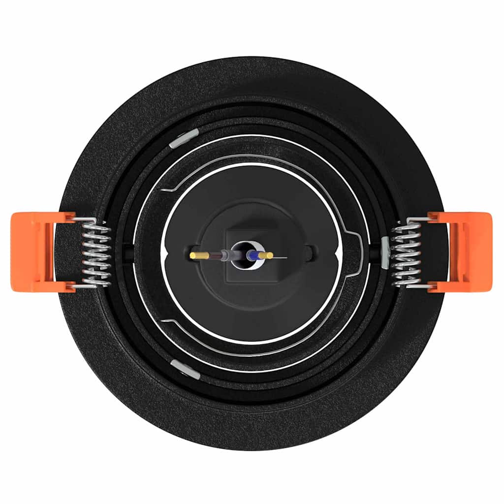 Spotlights com holofotes 6 pcs Preto 9 x 9 x cm Alumínio
