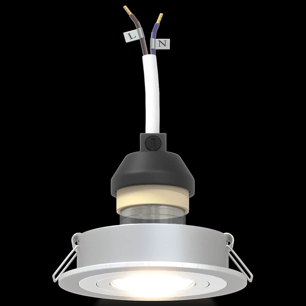 Spotlights com holofotes 6 pcs Prateado 9 x 9 x cm Alumínio
