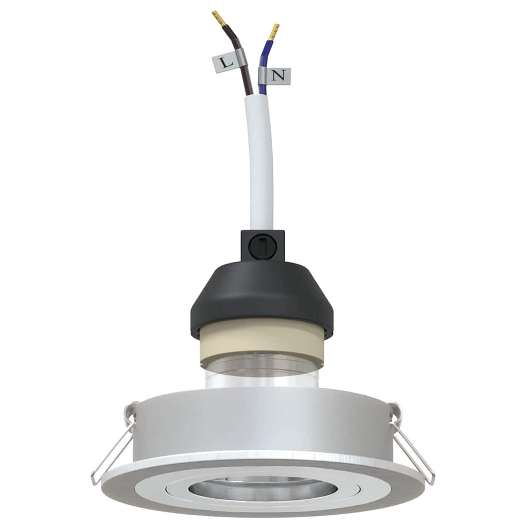 Spotlights com holofotes 6 pcs Prateado 9 x 9 x cm Alumínio