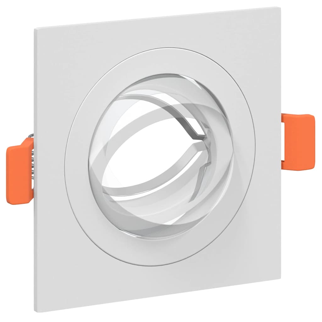 Spotlights com holofotes 6 pcs Branco 9 x 9 x cm Alumínio