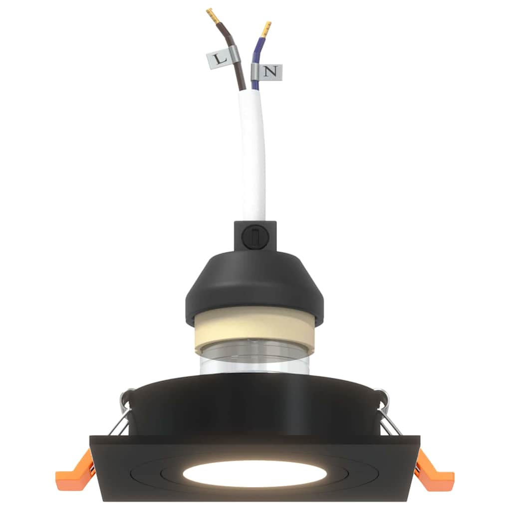 Spotlights com holofotes 6 pcs Preto 9 x 9 x cm Alumínio