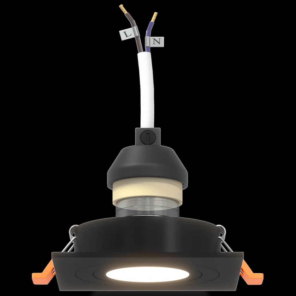 Spotlights com holofotes 6 pcs Preto 9 x 9 x cm Alumínio