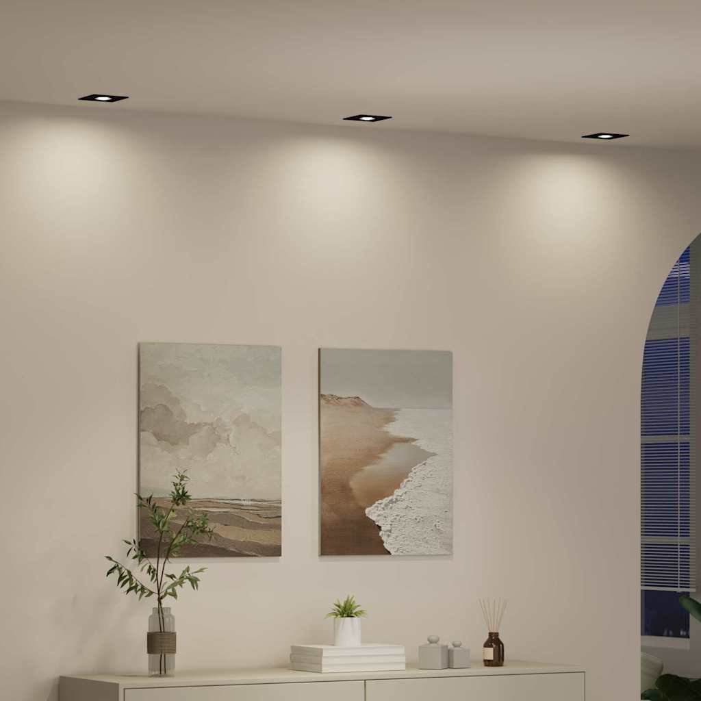 Spotlights com holofotes 12 pcs Preto 9 x 9 x cm Alumínio
