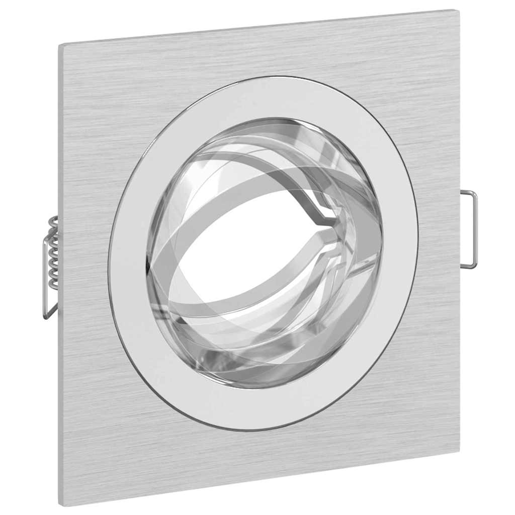 Spotlights com holofotes 6 pcs Prateado 9 x 9 x cm Alumínio