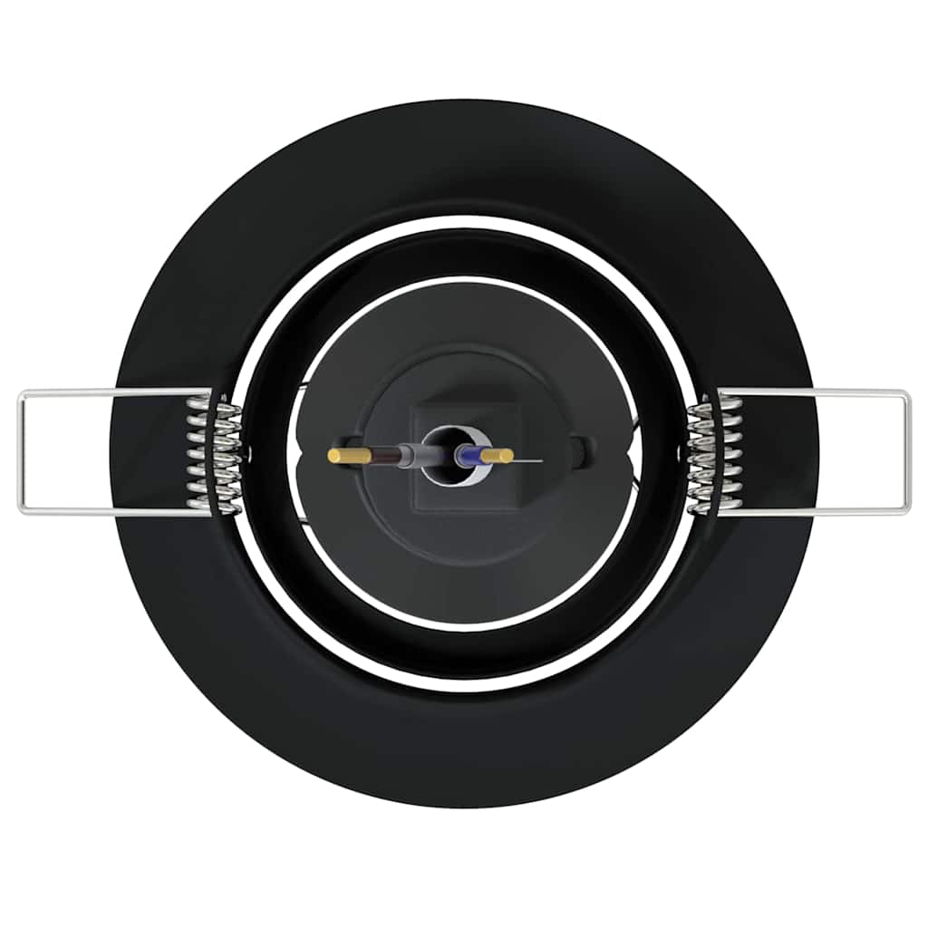 Spotlights com holofotes 6 pcs Preto 9 x 9 cm Metal