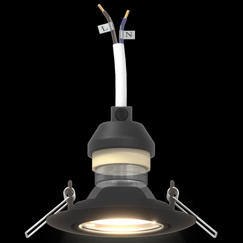 Spotlights com holofotes 24 pcs Preto 9 x 9 cm Metal