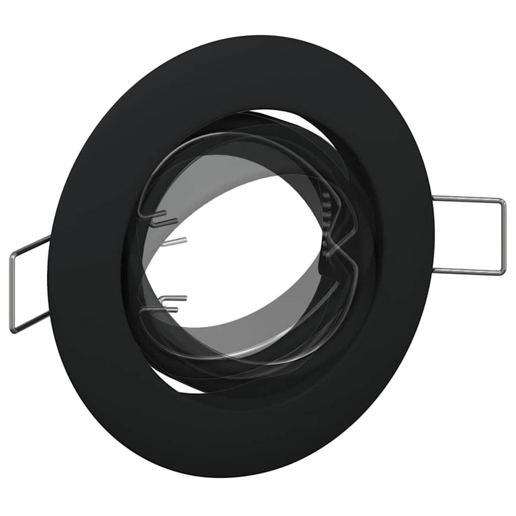 Spotlights com holofotes 24 pcs Preto 9 x 9 cm Metal