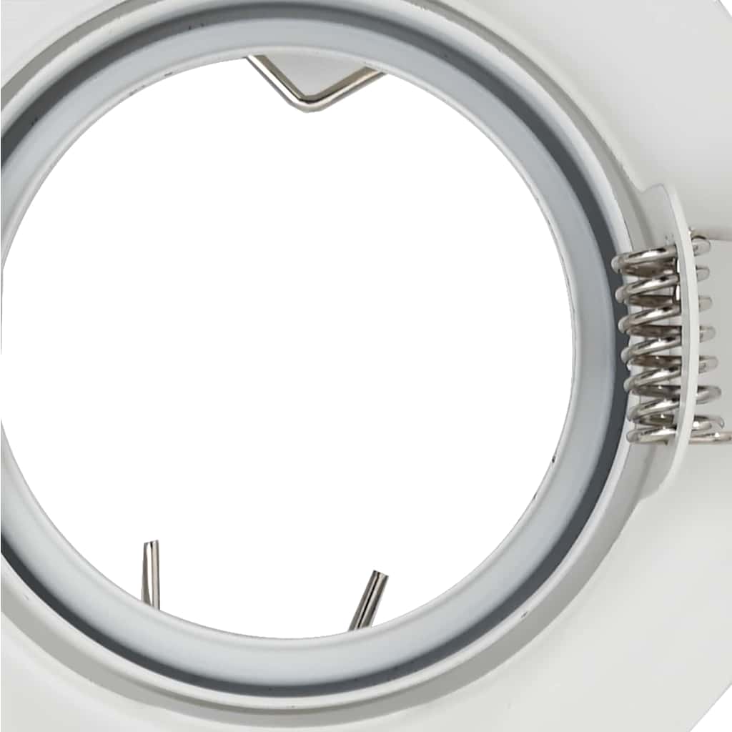 Spotlights com holofotes 6 pcs Branco 9 x 9 cm Metal