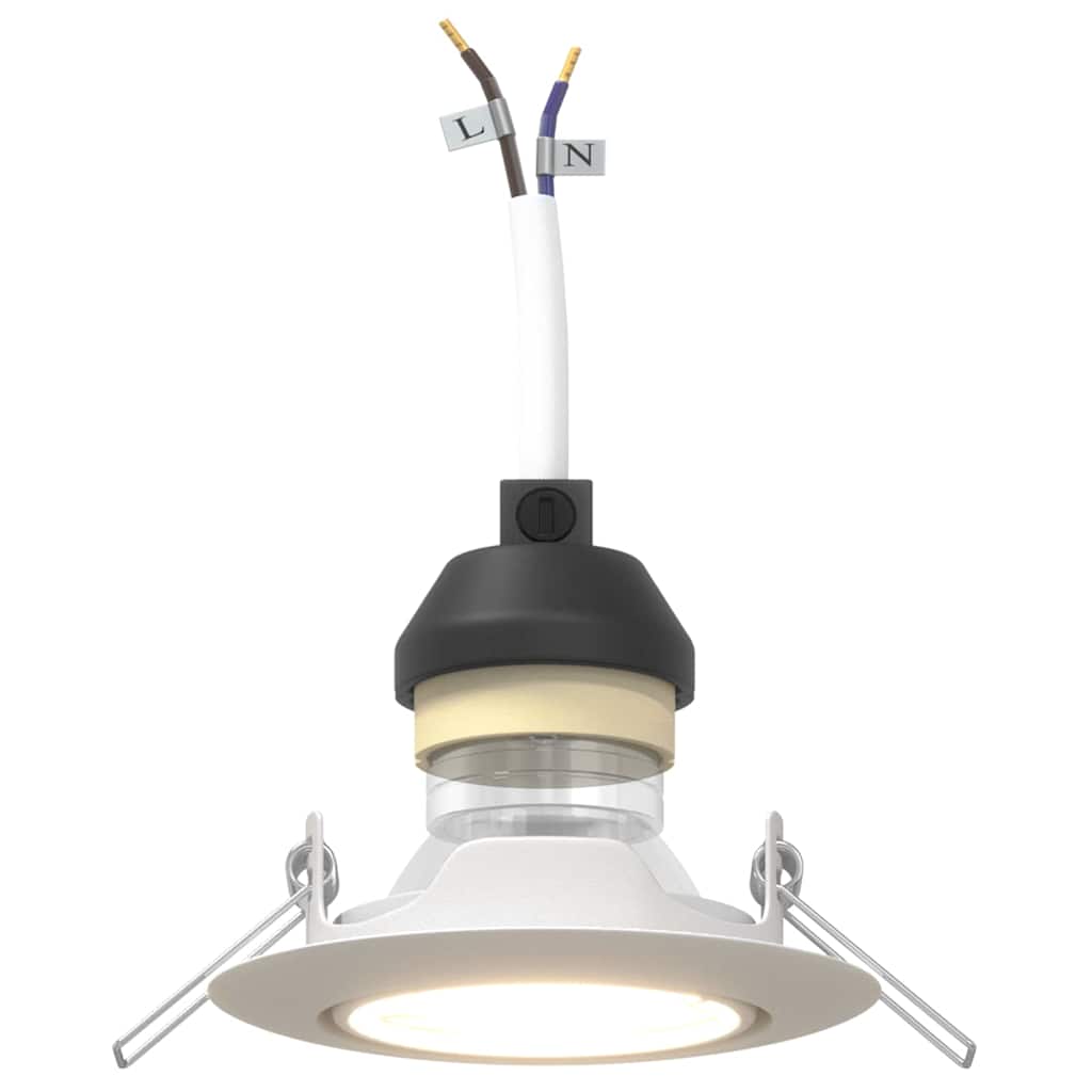 Spotlights com holofotes 12 pcs Branco 9 x 9 cm Metal