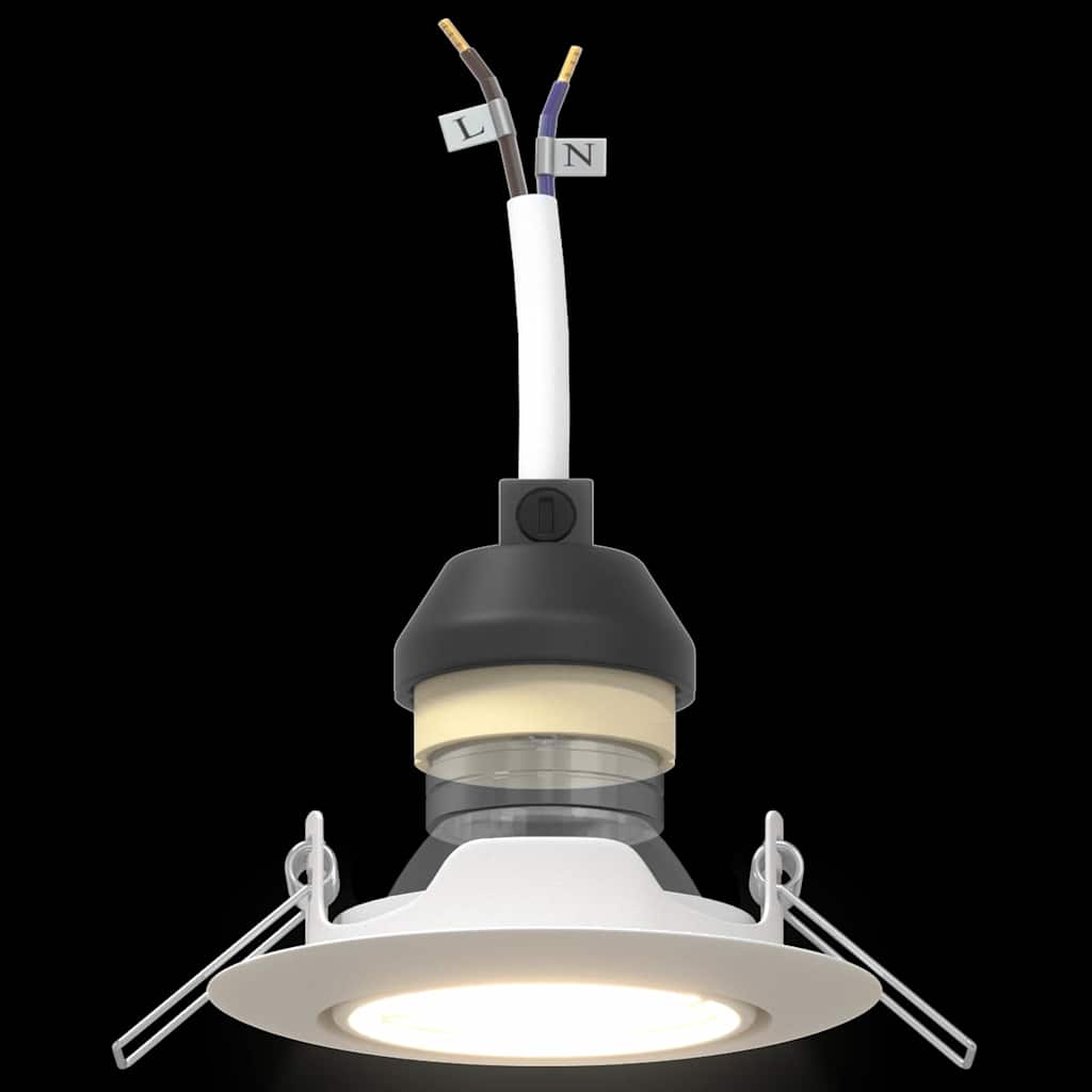 Spotlights com holofotes 12 pcs Branco 9 x 9 cm Metal