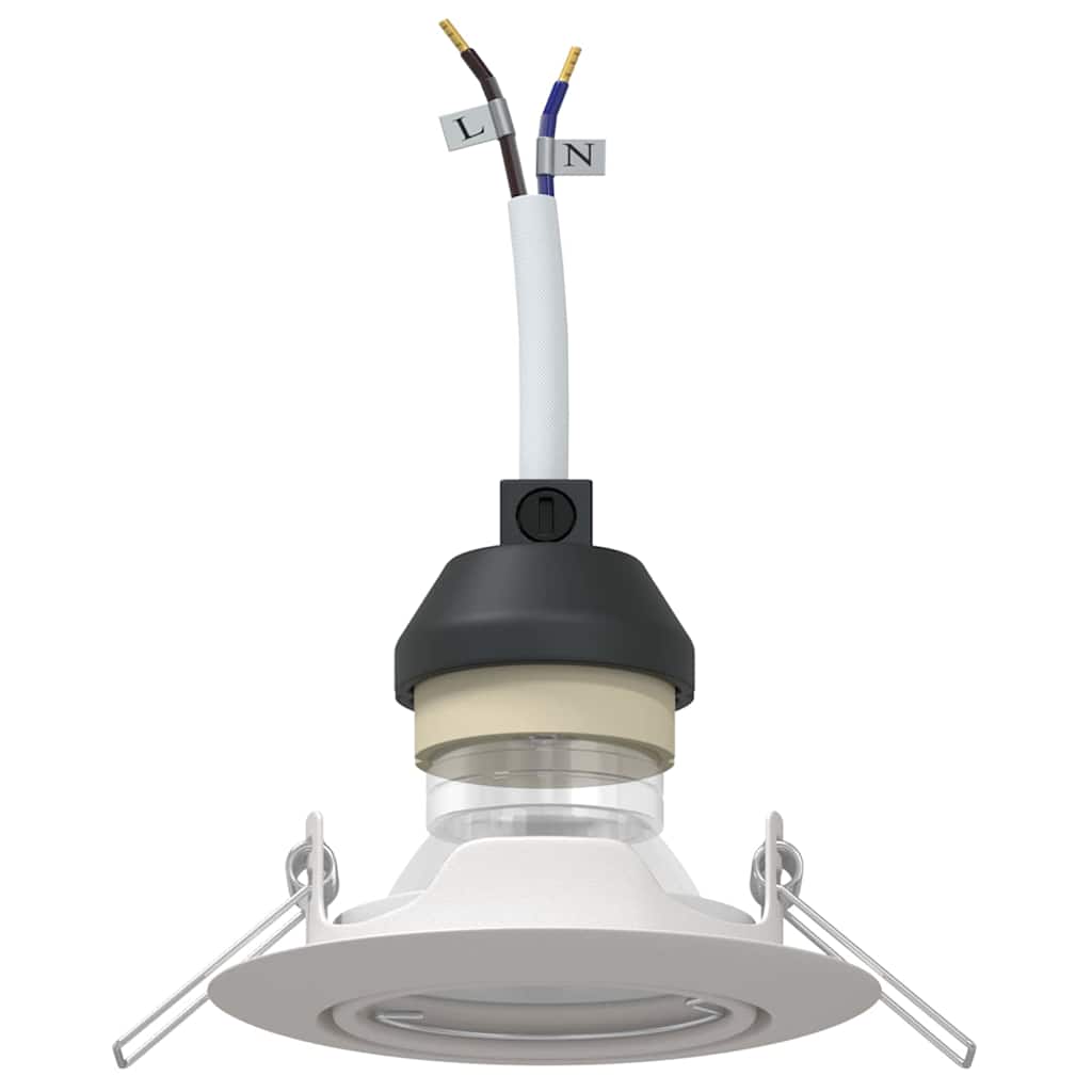 Spotlights com holofotes 24 pcs Branco 9 x 9 cm Metal