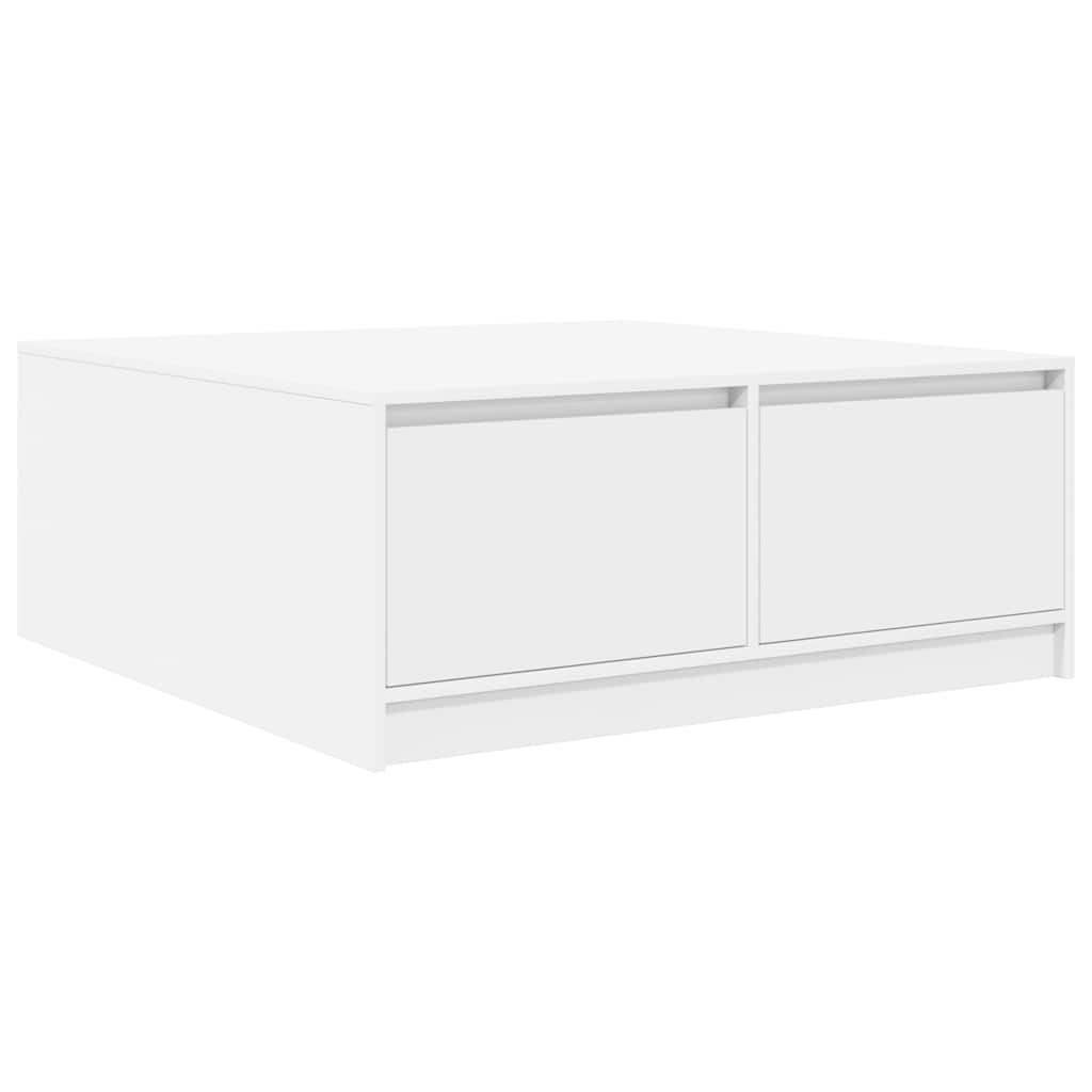Mesa de centro com gavetas 100x100x40 cm branco