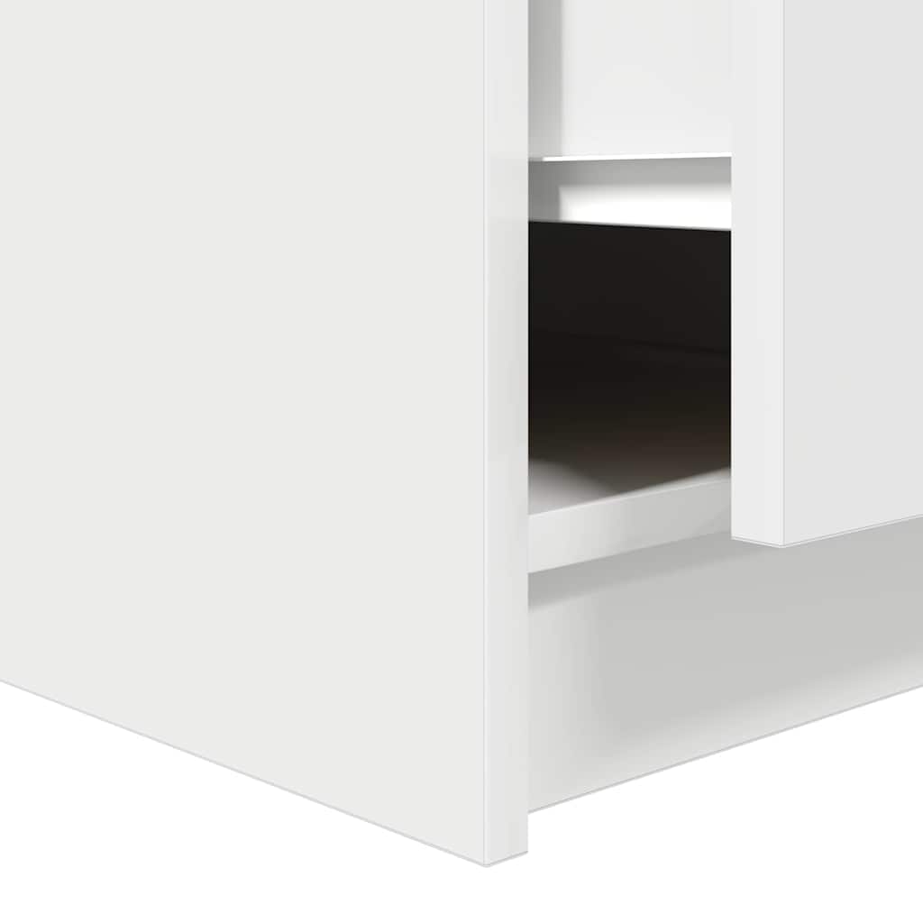 Mesa de centro com gavetas 100x100x40 cm branco