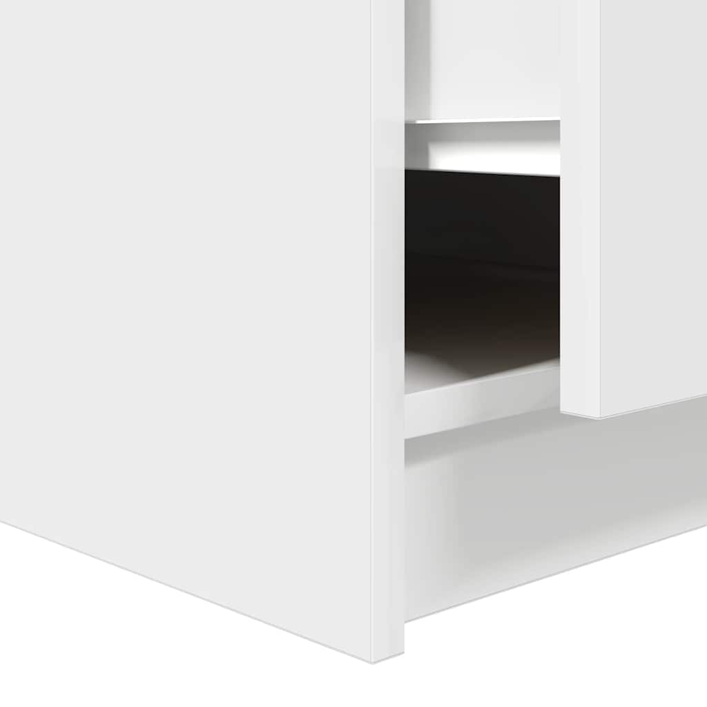 Mesa de centro com gavetas 70,5x70x40 cm branco
