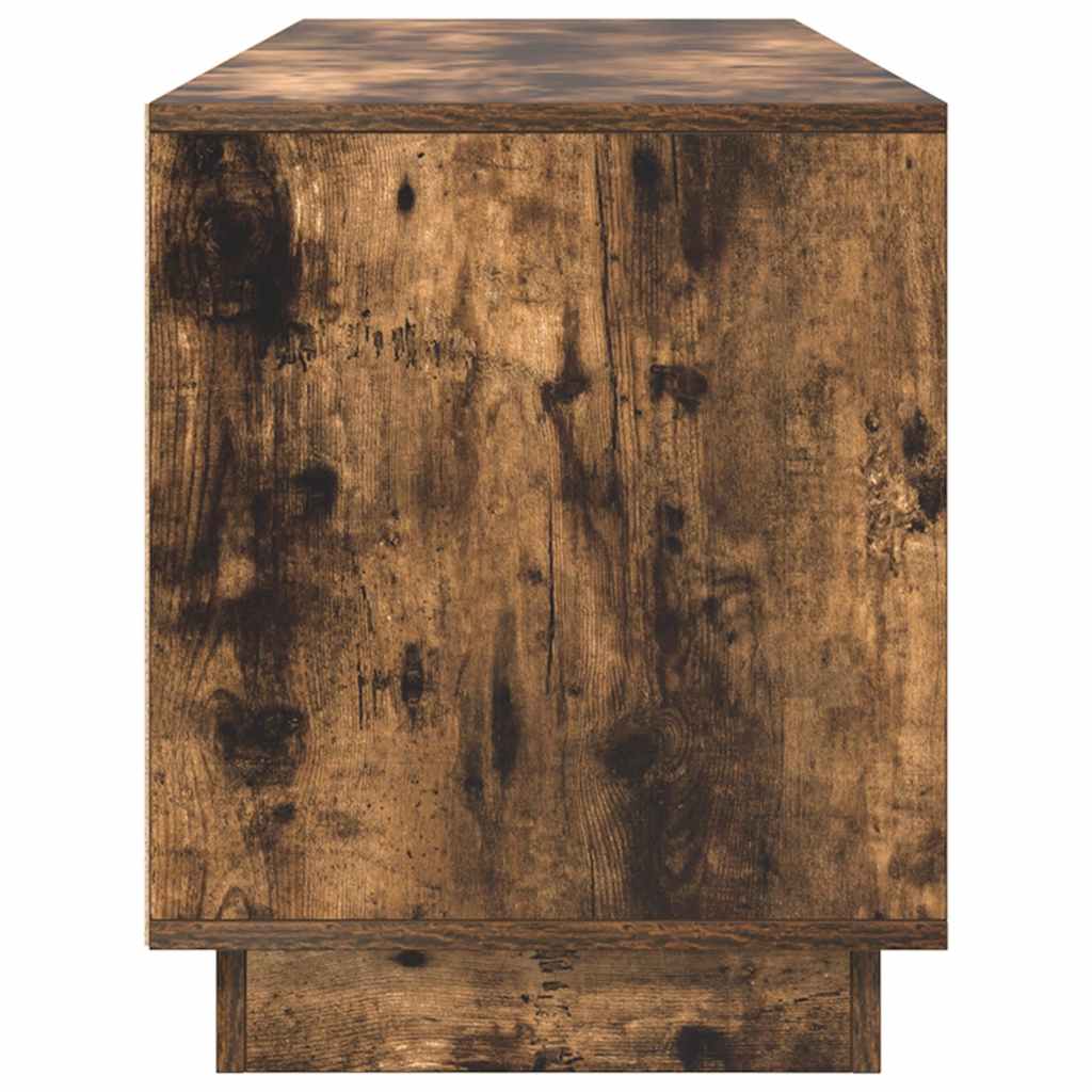 Móvel de TV com luzes LED 160,5x41x50 cm carvalho fumado