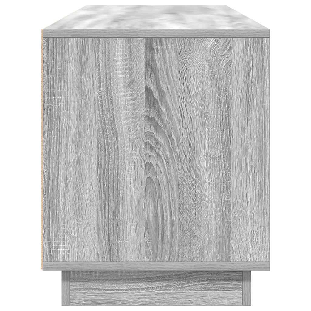 Móvel de TV com luzes LED 160,5x41x50 cm cinzento sonoma