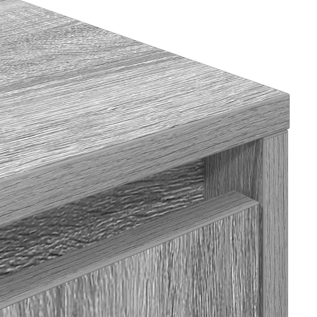 Móvel de TV com luzes LED 160,5x41x50 cm cinzento sonoma