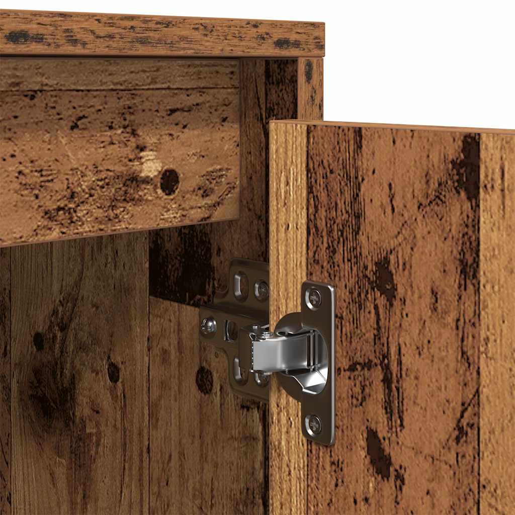 Móvel de TV com luzes LED 160,5x41x50 cm madeira velha