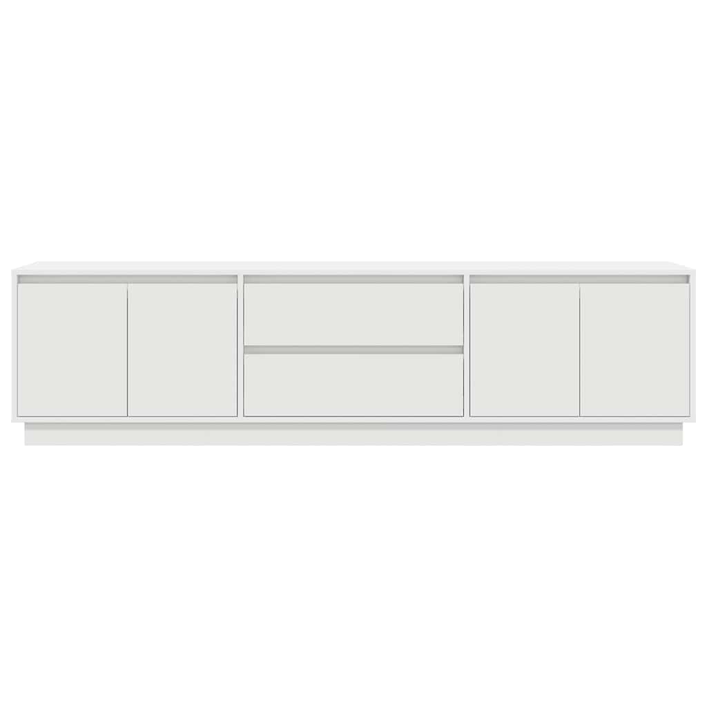 Móvel de TV com luzes LED 193,5x41x50 cm branco