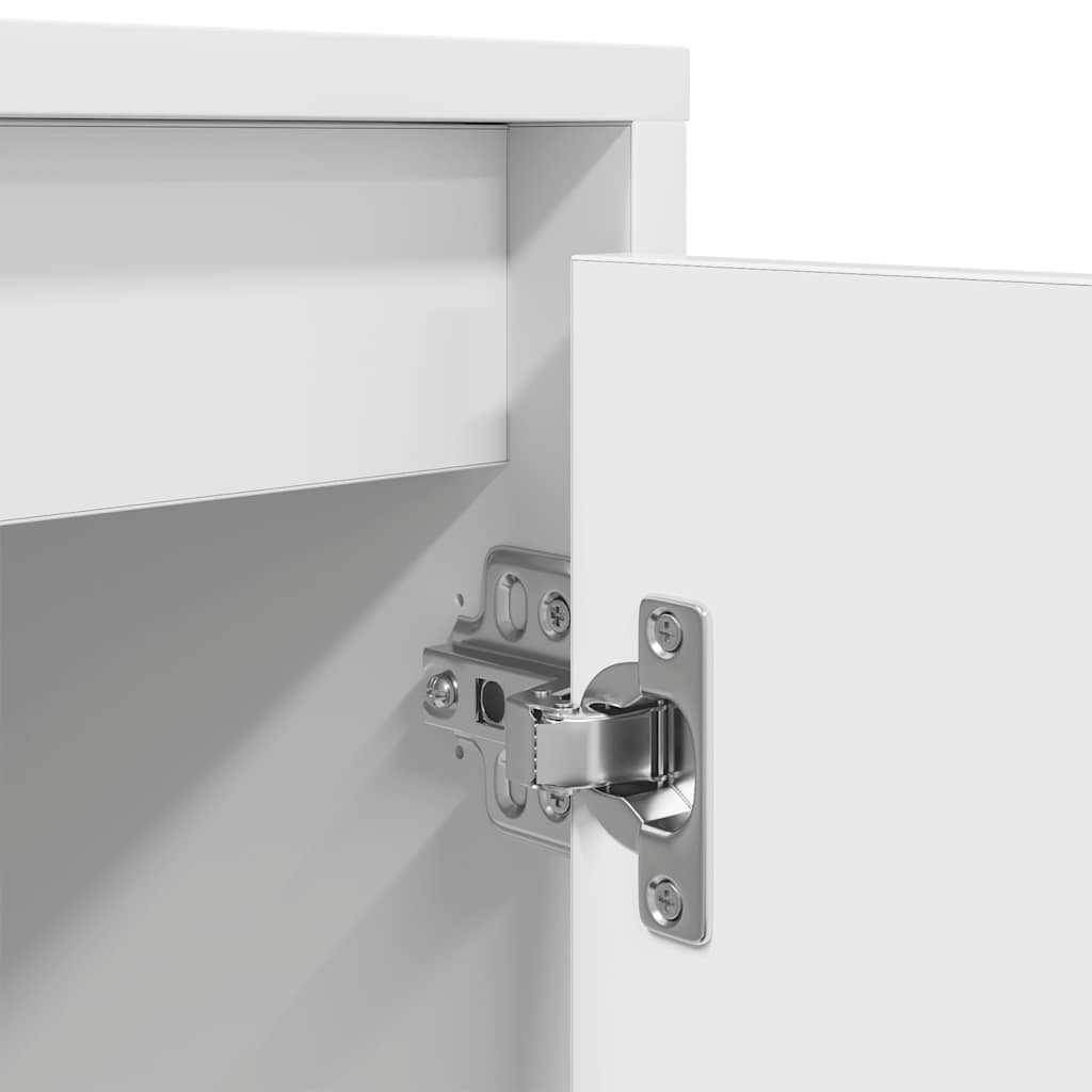 Móvel de TV com luzes LED 193,5x41x50 cm branco