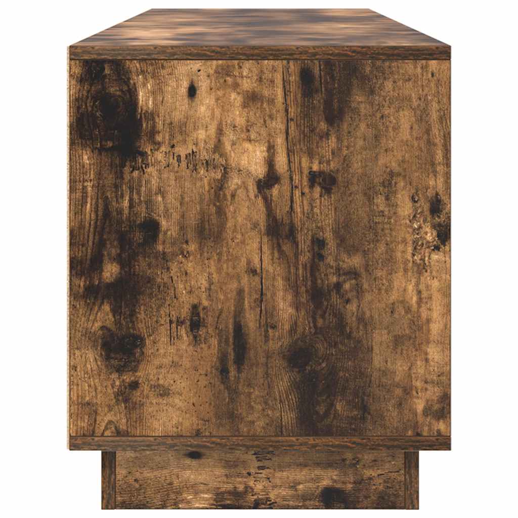 Móvel de TV com luzes LED 193,5x41x50 cm carvalho fumado