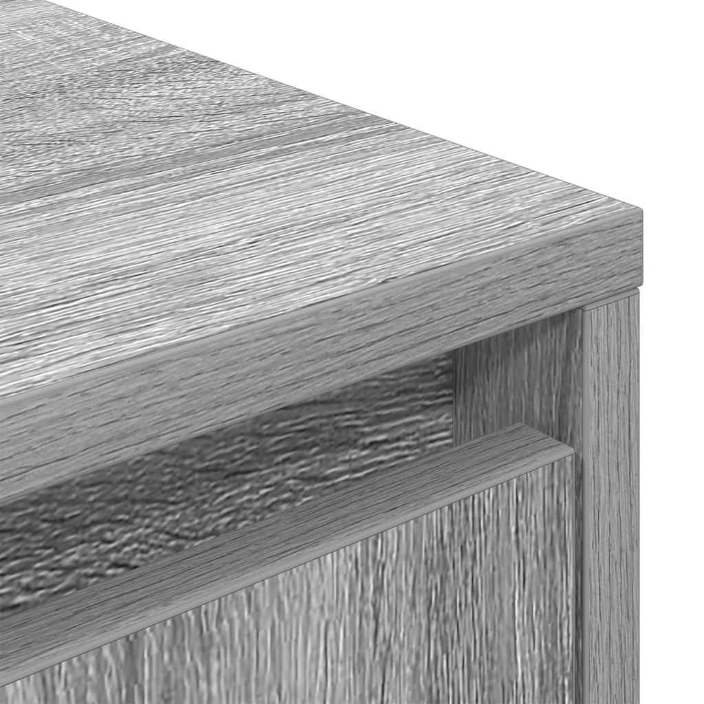 Móvel de TV com luzes LED 193,5x41x50 cm cinzento sonoma