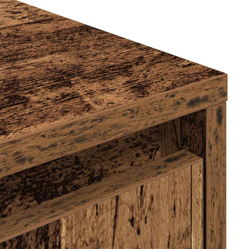 Móvel de TV com luzes LED 193,5x41x50 cm madeira velha