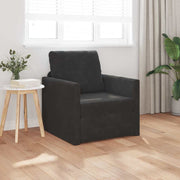 Sofá-Cama com almofada Preto 74 x 77 x 81 cm Veludo