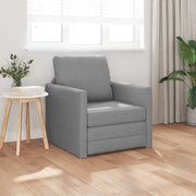 Sofá-Cama de Chão Cinzento-claro 74 x 77 x 81 cm tecido