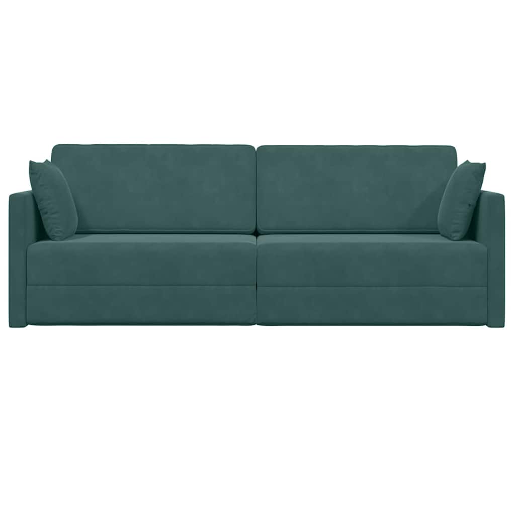 Sofá-Cama Verde-escuro 213 x 70 x 77 cm Veludo