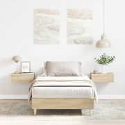 Estrutura cama s/ colchão 100x200 cm carvalho sonoma