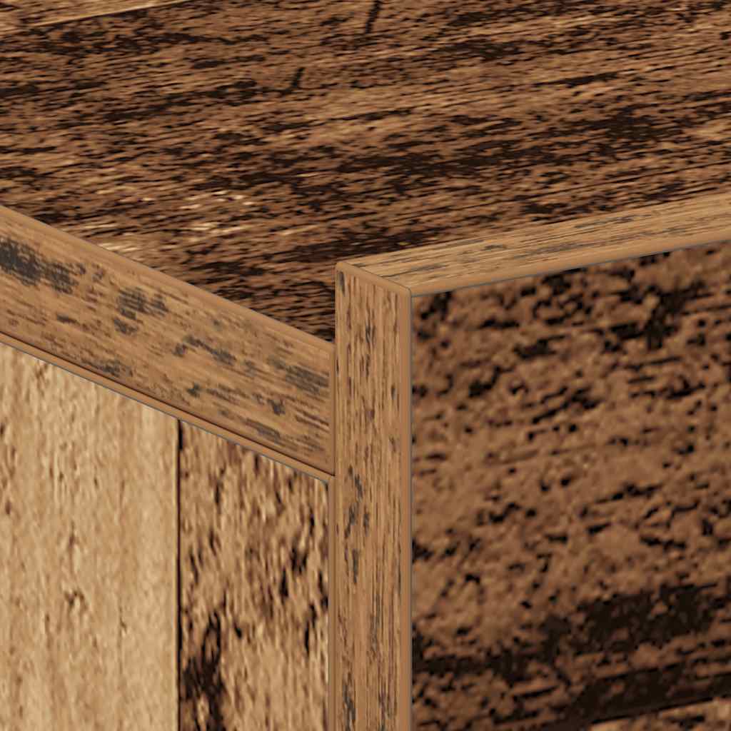 Mesa cabeceira suspensa madeira velha 40x32x15 cm contraplacado