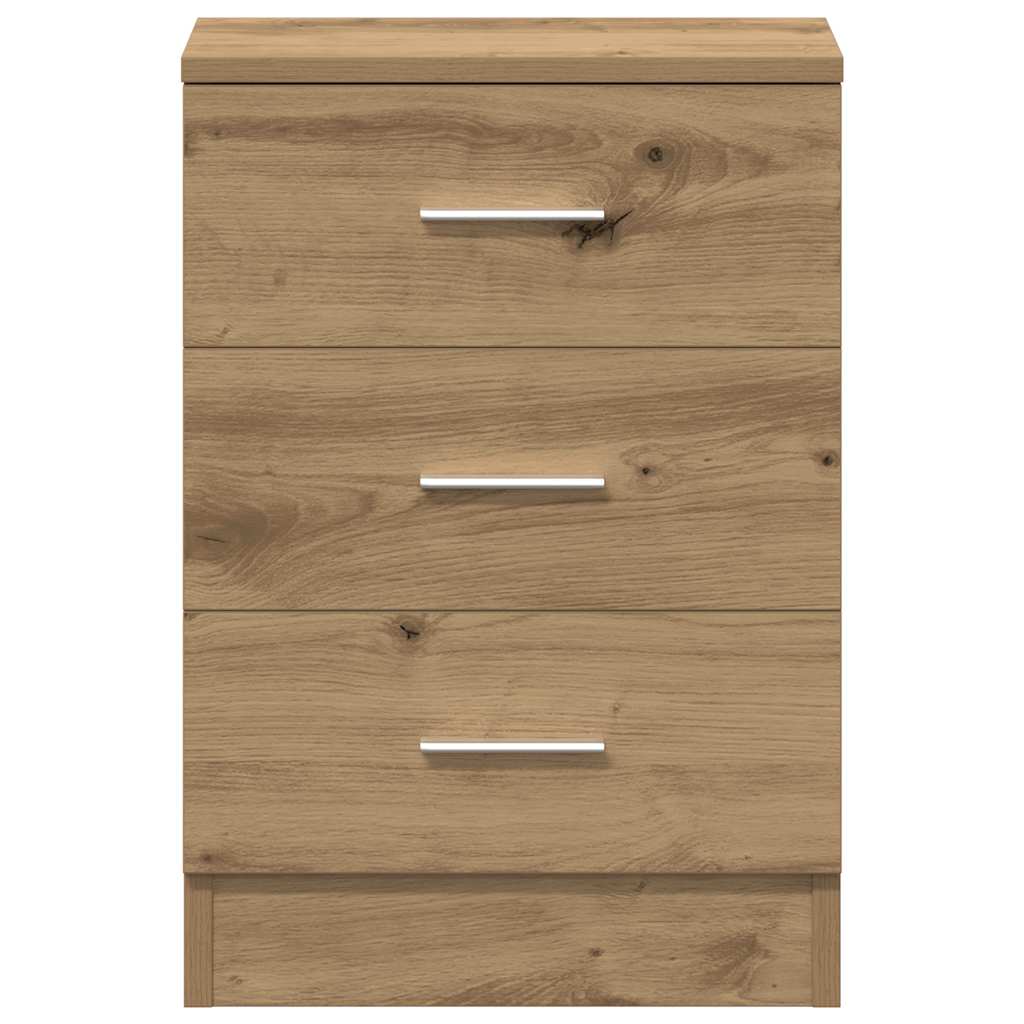 Mesas de cabeceira 2pcs derivados de madeira carvalho artisiano