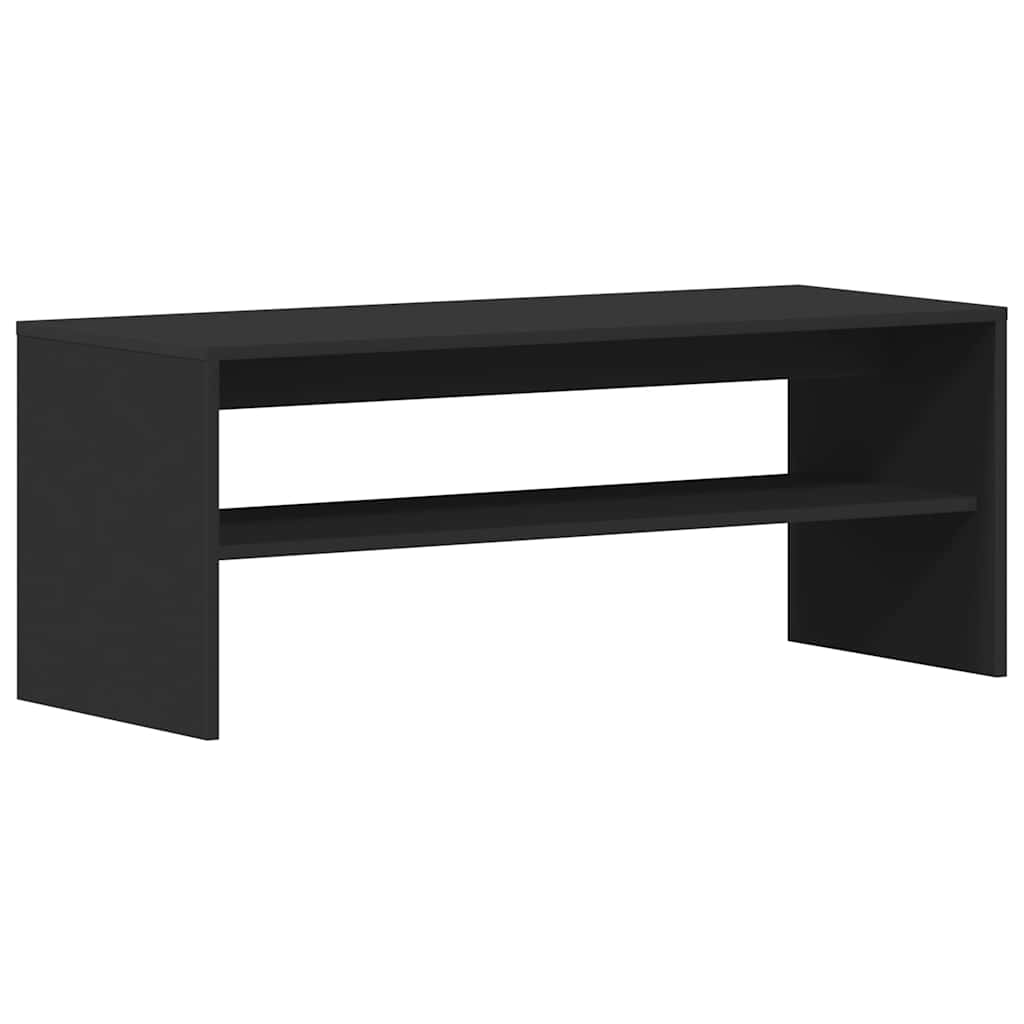 Móvel de TV 100x40x40 cm contraplacado preto