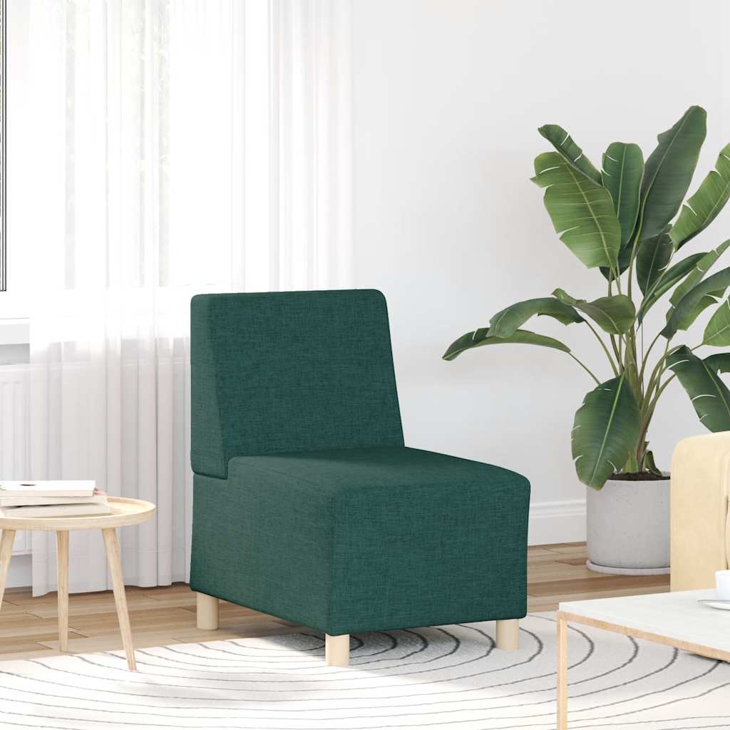 Poltrona sem braços 55 cm tecido verde-escuro