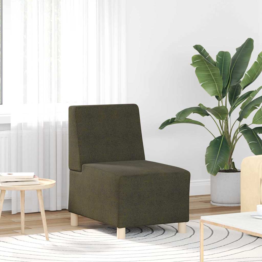 Poltrona sem braços em camurça artificial 55 cm verde militar