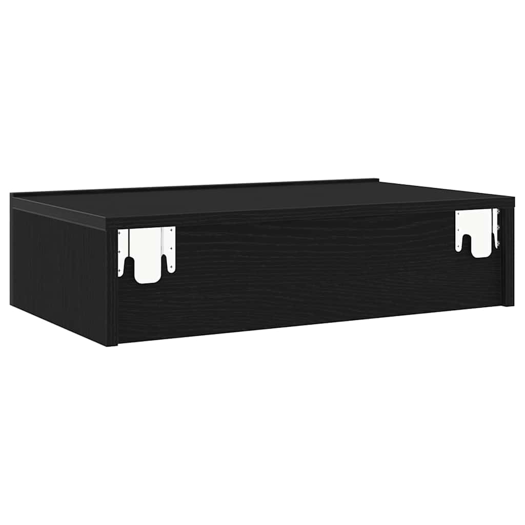 Móvel de TV com luzes LED carvalho preto 60x35x15,5 cm