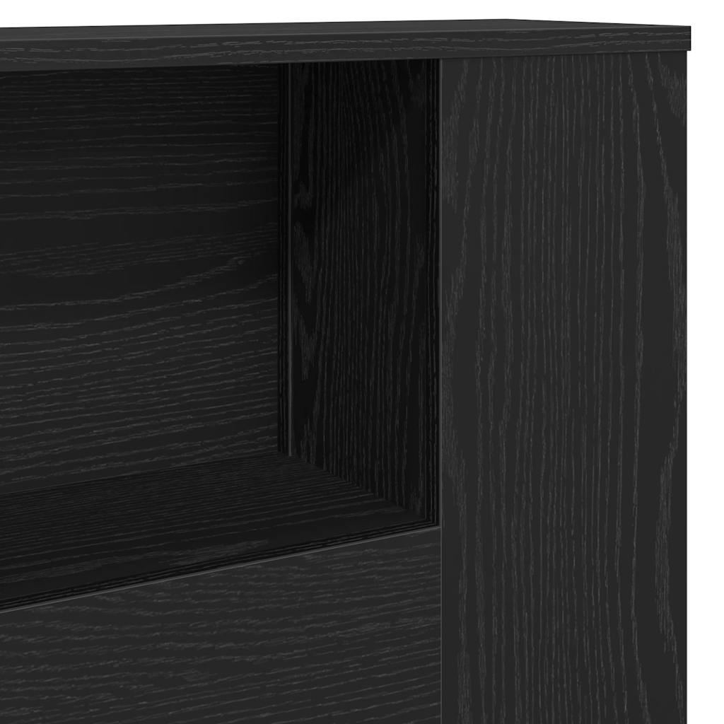 Cabeceira com Armário Carvalho preto 180 x 18.5 x 102.5 cm