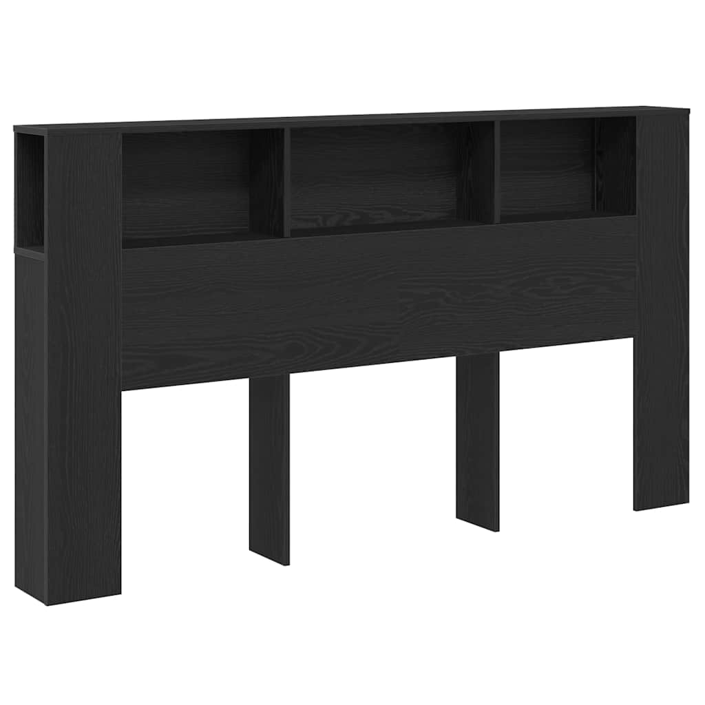 Cabeceira com Armário Carvalho preto 180 x 18.5 x 102.5 cm