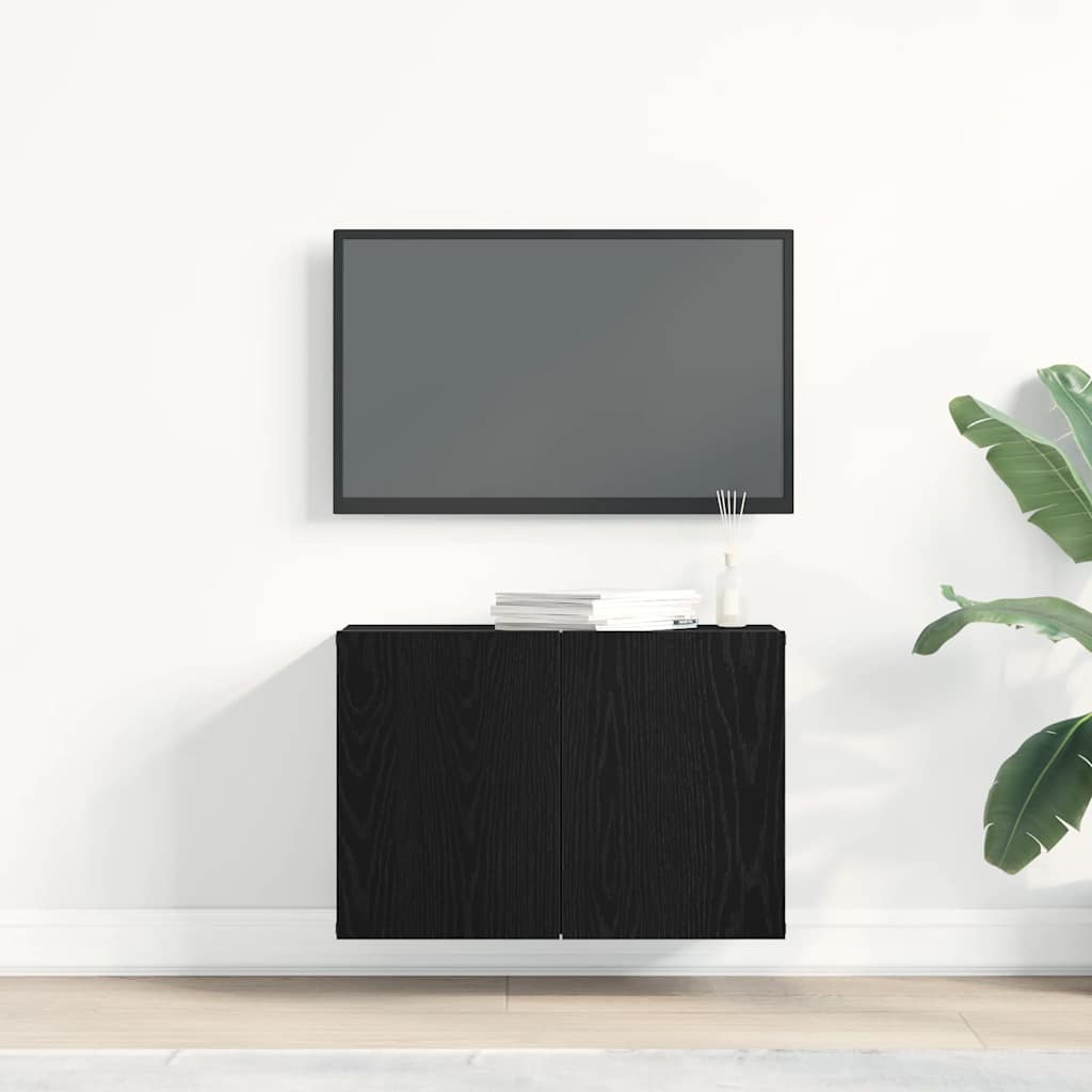 Móvel de TV carvalho preto 60x30x41 cm madeira projetada