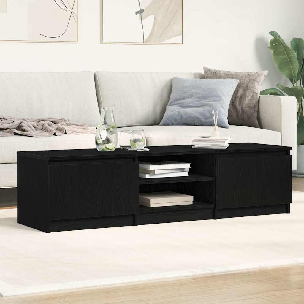Móvel de TV 140x40x36 cm derivados de madeira carvalho preto
