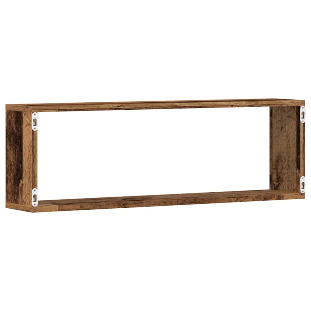 Prateleira de Parede 4 pcs Madeira Antiga 80 x 15 x 26 cm