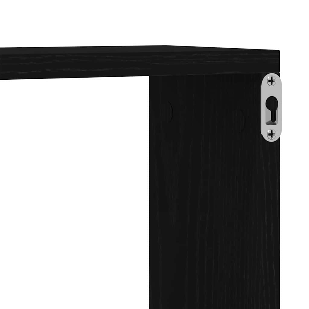 Prateleiras de Parede 2 pcs Carvalho preto 60 x 15 x 23 cm