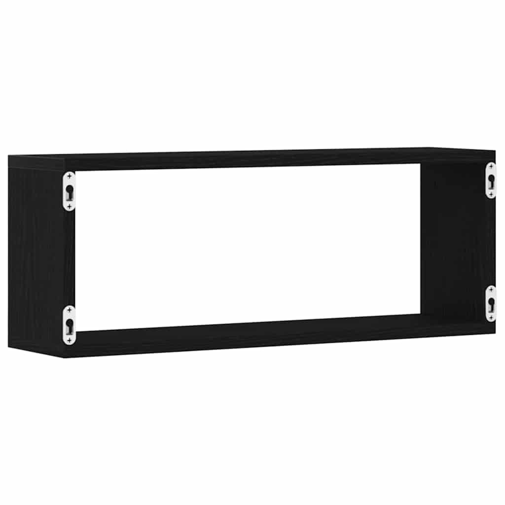 Prateleiras de Parede 2 pcs Carvalho preto 60 x 15 x 23 cm