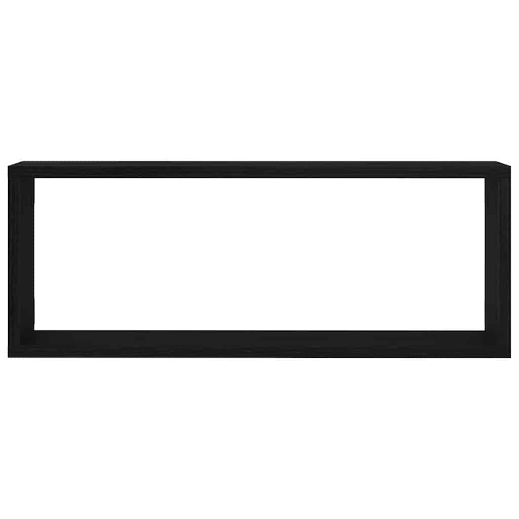Prateleiras de Parede 4 pcs Carvalho preto 60 x 15 x 23 cm