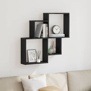 Prateleira Cubo de Parede Carvalho preto 80 x 15 x 78.5 cm